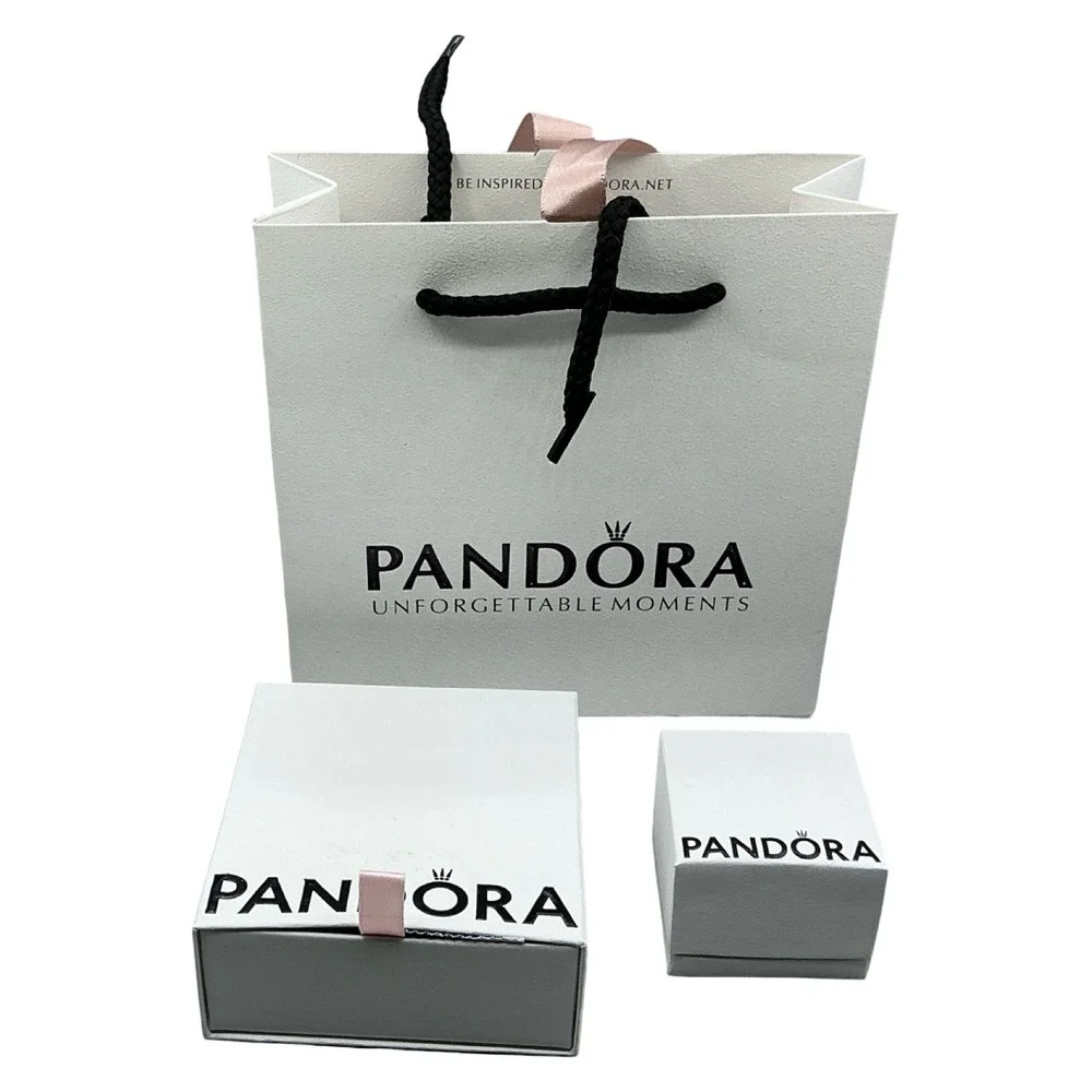 Pandora Jewelry Packaging Set Gift Bag Ring Box Bracelet Box White Pink